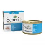 Schesir Pâtée pour chat en gelée 85g - 6 Boîtes de 85 g Thon avec jambon