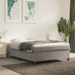 VidaXL Sur-matelas en tissu polyester avec rembourrage en mousse et finition Vida XL blanche