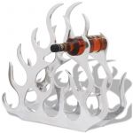 VidaXL Casier &agrave; bouteilles pour 11 bouteilles Argent&eacute; Aluminium