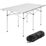 TecTake Table pliante de Camping 4 à 6 places 140 cm x 70 cm x 70 cm en Aluminium + Sac de transport