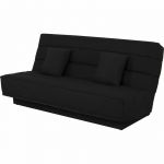 Banquette Clic clac 120x190 Tissu noir MELISSA