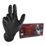 1Tek Tools Gants nitrile noirs, taille xl, x50 Grippaz