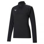 Puma Maillot d'Entraînement teamLIGA Fermeture Éclair 1/4 - Noir/Blanc Femme, pointure Large - Noir - Taille Large