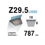 JARDIN PRATIC Courroie lisse Z295 pour tondeuse - L 78,8 cm - Courroie trapézoïdale lisse série Z (section 10x6mm) Z29 - 5 Longueur ext: 788mm