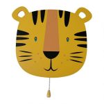 Decoratie Applique murale bois tigre LED Autres Jaune