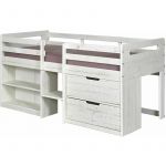 Akiten Retail - Pack lit mi-hauteur combine avec matelas Hoby Blanc 90x190 cm - Blanc