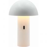 Lumisky Lampe de table sans fil t&ecirc;te orientable TOD WHITE blanc acier H28cm