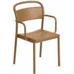 Muuto Fauteuil empilable Linear / Acier marron/beige en métal