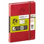 Quo Vadis 237337Q - Carnet 10 x 15 cm R ligné Equology, rouge cerise, fermeture à élastique
