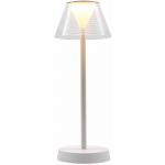Lumisky Lampe de table sans fil touch BEVERLY blanc aluminium H34cm