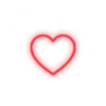 Applique murale n&eacute;on LED Heart Small rouge