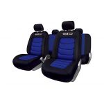 sparco Jeu De Housses Complet Noir-Bleu 100 Polyester