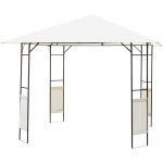 Outsunny Tonnelle barnum pavillon de jardin dim. 3L x 3l x 2,6H m métal époxy toile polyester haute densité crème