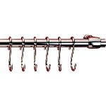 Metaltex Barre de suspension avec 6 crochets pour la cuisine en inox (58 cm)