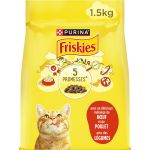 Purina FRISKIES Au Bœuf, au Poulet et aux Légumes - 1,5 KG - Croquettes pour Chat Adulte