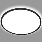 Briloner leuchten Panneau LED, plafonnier, plafonnier avec effet r&eacute;tro&eacute;clair&eacute;, 22 W, 3000 lm, 4000 K, blanc et noir, rond, &Oslash; 42 cm, 7157-415