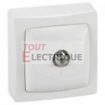 Legrand Prise TV simple - type 'F' à visser - appareillage saillie complet - blanc