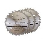 Silverline 690459 - Jeu de 3 lames de scie circulaire carbure 210 mm