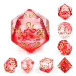 Epic Forge Lot de 7 Dés multiformat avec boîte– Crimson Light