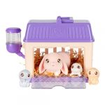 Little Live Pets Mama Surprise P'tits Lapins, Prends Soin de la Maman Lapin dans Son clapier pour découvrir 2, 3 ou 4 bébés