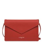Lancaster Sac pochette enveloppe en cuir Rouge