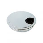 Emuca Passe-câbles Circum D. 80 mm à encastrer en zamak finition chromé