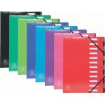 Exacompta 53929E - Trieur extensible IDERAMA, 12 compartiments, coloris assortis (8)