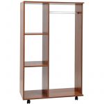 Homcom Armoire penderie armoire de rangement mobile panneaux de particules coloris chêne moyen