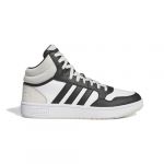 Adidas Homme Hoops 3.0 Mid Lifestyle Basketball Classic Vintage Shoes Chaussures mi-Hautes non liées au Football, Cloud White/Core Black/Orbit Grey, 44 EU