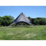 CLP Tente de Jardin XL Forme d&lsquo;&eacute;toile 14 M de Diam&egrave;tre Tente de C&eacute;r&eacute;monies 40 M&sup2;, Noir