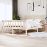 VidaXL Cadre de lit Bois massif 160x200 cm - Brun