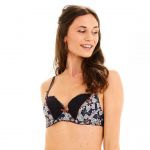 Soutien-gorge ampliforme coque moulée imprimé bleu Collection - Pomm'Poire