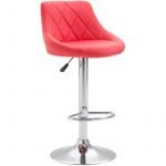 CLP Tabouret de bar Lazio similicuir, rouge