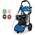 Scheppach Nettoyeur haute pression thermique HCP5000 – 4,3 kW – Moteur à essence 4 temps 5,9 cv – Pression 241 bar – Débit 570 l/h – Démarreur à câble –