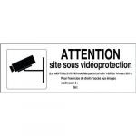 Novap Panneau Attention site sous vidéoprotection avec pictogramme - Rigide 330x120mm - 4140858