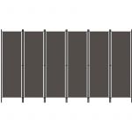VidaXL Cloison de s&eacute;paration 6 panneaux Anthracite 300x180 cm