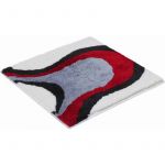 Grund Tapis de salle de bain COLANI 11 blanc / rouge 60 x 60 cm / Couleur: Blanc rouge / Référence: b2381-644096