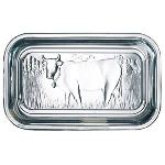 Luminarc Beurrier en verre couvercle décor vache