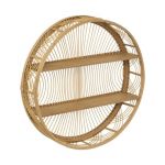 Atmosphera Étagère murale en Bambou et Bois D 70 cm Beige