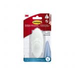 Command Grand crochet pour serviette avec languettes résistantes à l'eau BATH17 transparent givré 1 crochet + 2 languett