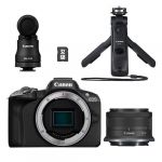 Canon Appareil photo hybride Kit Cr&eacute;ateur EOS R50 + RF-S 18-45mm f/4.5-6.3 IS STM + Micro DM-E100 + Tr&eacute;pied/T&eacute;l&eacute;commande HG-100TBR