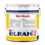 Peinture professionnelle mat, murs et plafonds, résine alkyde - Mat Alkyde ECRAN 77 15 litres Blanc
