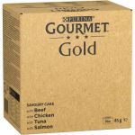 Gourmet 96x85g Jumbopack Gold Recettes raffinées bœuf poulet thon saumon