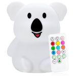 Veilleuse Sleepy Friends Koala Kids - LED 8 couleurs - Rechargeable par USB - Dimmable - Télécommande tactile - 95x97x100 mm