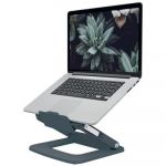 Leitz Support pour Ordinateur Portable 13" à 15" avec Hauteur & Angle Réglables et 6 Pré-réglages, Format Compact, 80% Plastique Recyclé & 100% Recyclable, Gamme Ergo, Coloris Gris Foncé (64240089)