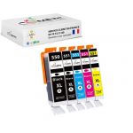 PGI 550 CLI 551 Pack de 5 Cartouc s Compatibles Noires avec CANON 550XL 551XL pour imprimante PIXMA IP7200 IP7250 IX6850 MG5400 MG5