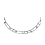 Fossil Collier Heritage maille Gris - Couleur Gris - Taille Taille unique