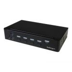 StarTech.com 4 Port HDMI KVM Switch With Built-in USB 3.0 Hub - 1080p - commutateur écran-clavier-souris/USB - 4 ports - Montable sur rack