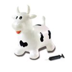 Jamara Vache sauteuse gonflable blanc/noir, pompe