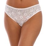DIM Slip dentelle recycl&eacute;e sublim Blanc - Couleur Blanc - Taille XXL